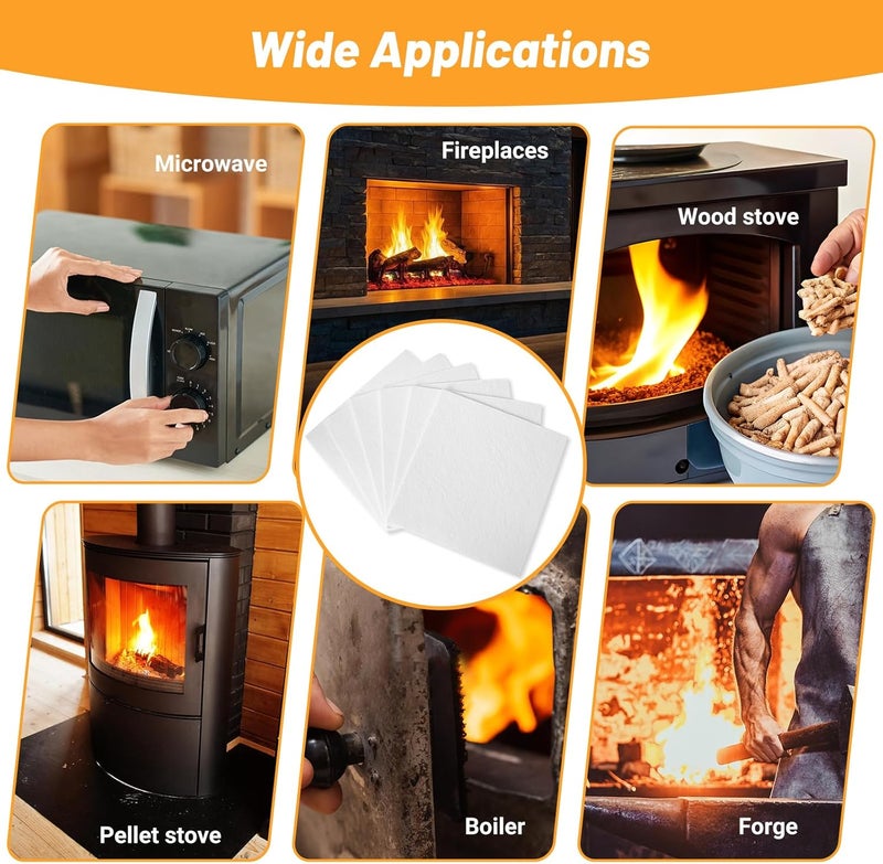UCandy 15 Pack Ceramic Fiber Paper, 11" x 12" x 1/8" High Temperature Ceramic Fiber Rectangle Papers White Insulation Gasket Paper for Stove Furnace Fireplace - Image 5
